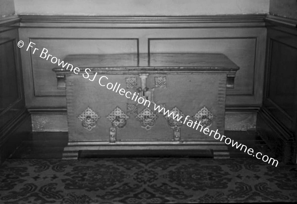 CASTLETOWN HOUSE  COLUMBUS SEA CHEST WITH STAFFORDS ARMS